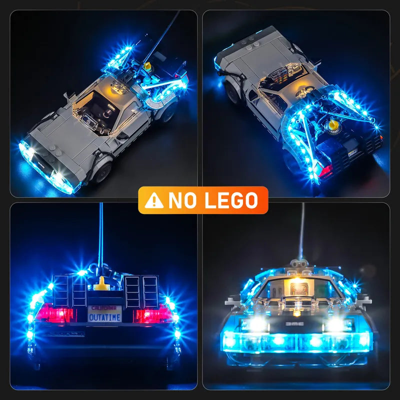 Light Kit for Time Machine from Back to the Future 77256 -Lightailing | Full Glow（High Brightness）
