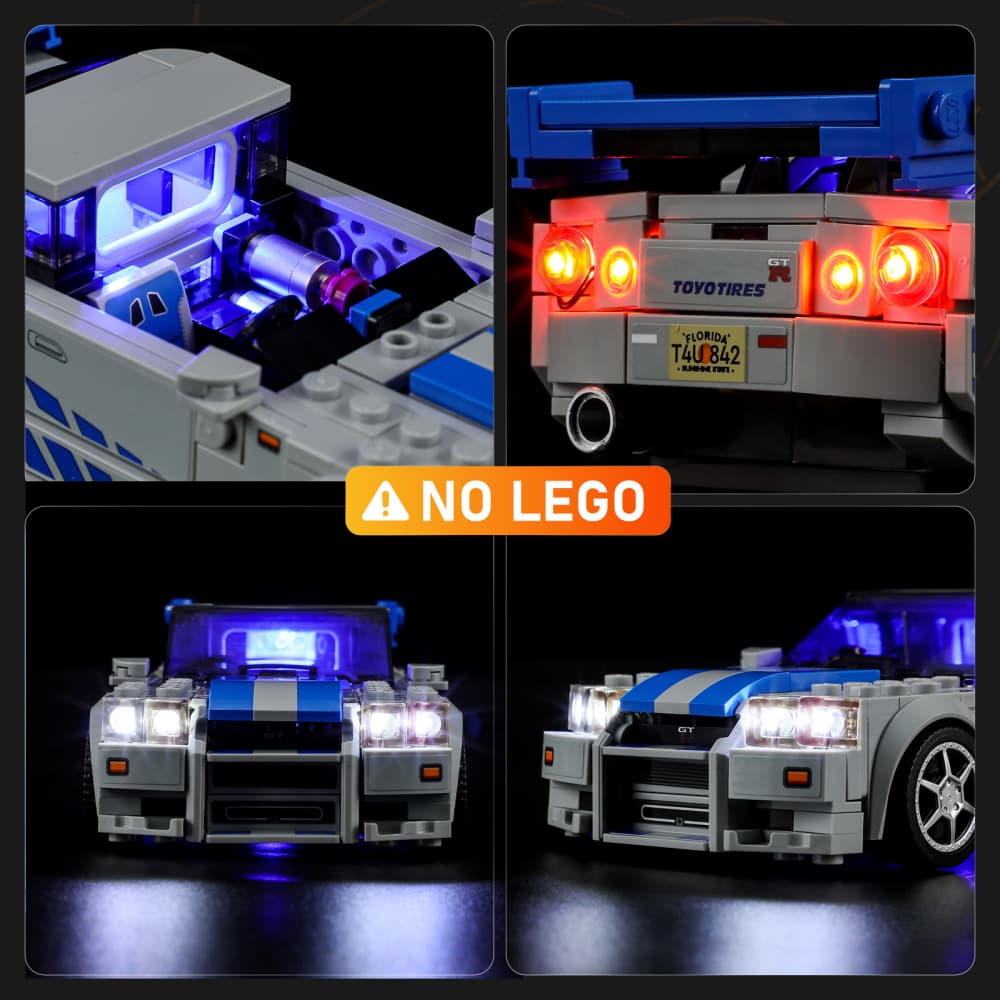 Light Kit for 2 Fast 2 Furious Nissan Skyline GT-R (R34) 76917-Lightailing