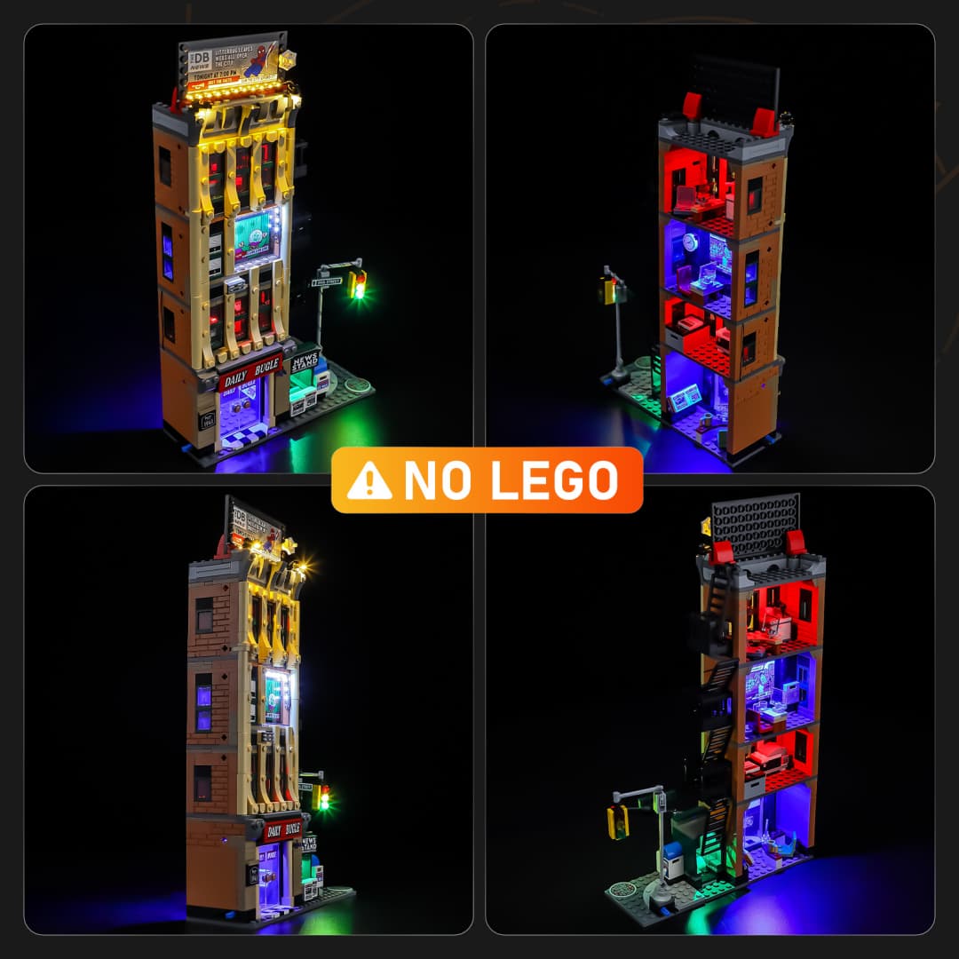 Light Kit for Spider-Man vs. Mysterio: The Daily Bugle 76342 - Lightailing