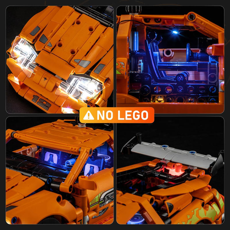 LED Light Kit for LEGO Fast & Furious Toyota Supra MK4 42204