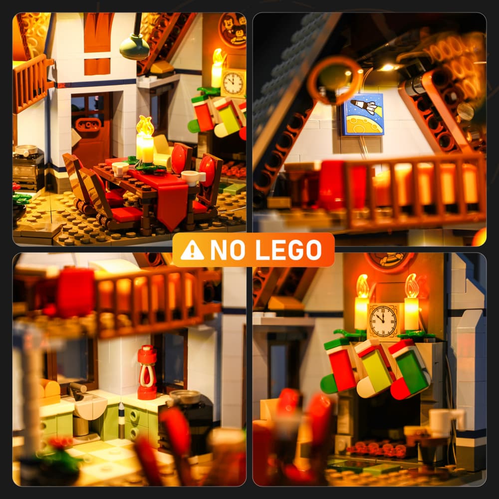 Lichtset für den Besuch des Weihnachtsmanns 10293 (handgefertigt)
