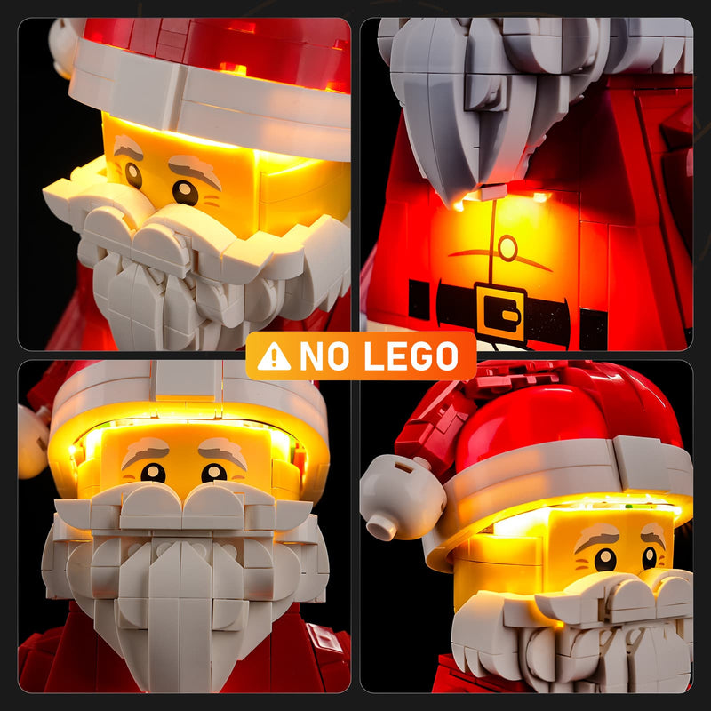 Beleuchtungsset für vergrößerte Weihnachtsmann-Minifigur 40820 – Lightailing