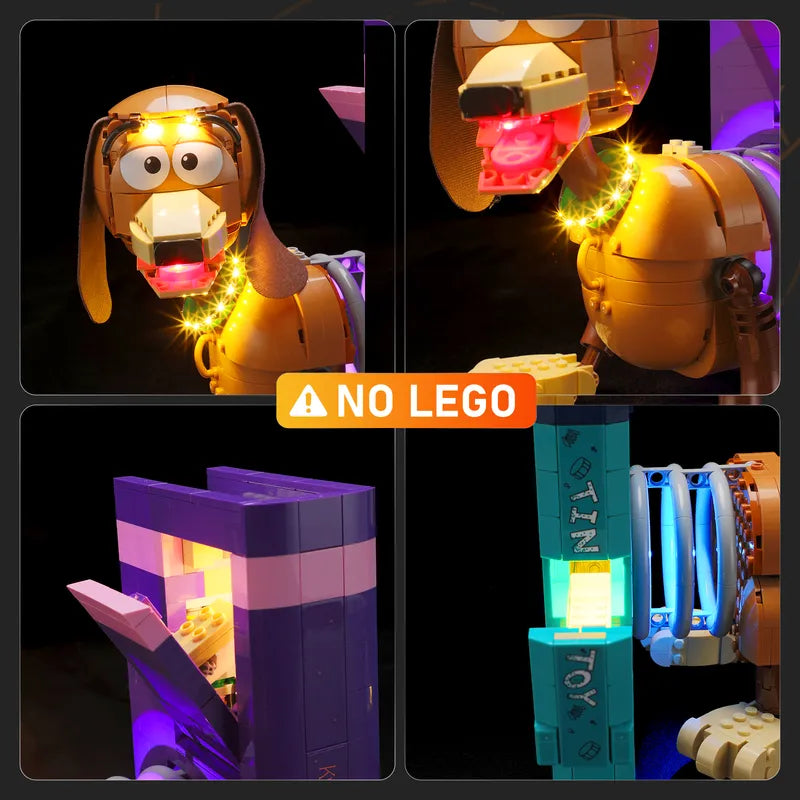 Beleuchtungsset für Toy Story Slinky Dog Buchstützen 43301 -Lightailing