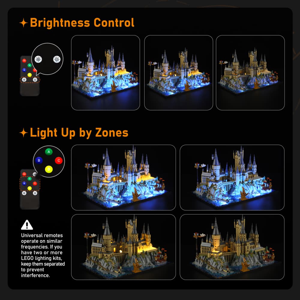 Light Kit for Hogwarts Castle and Grounds 76419-Lightailing(Remote Version)