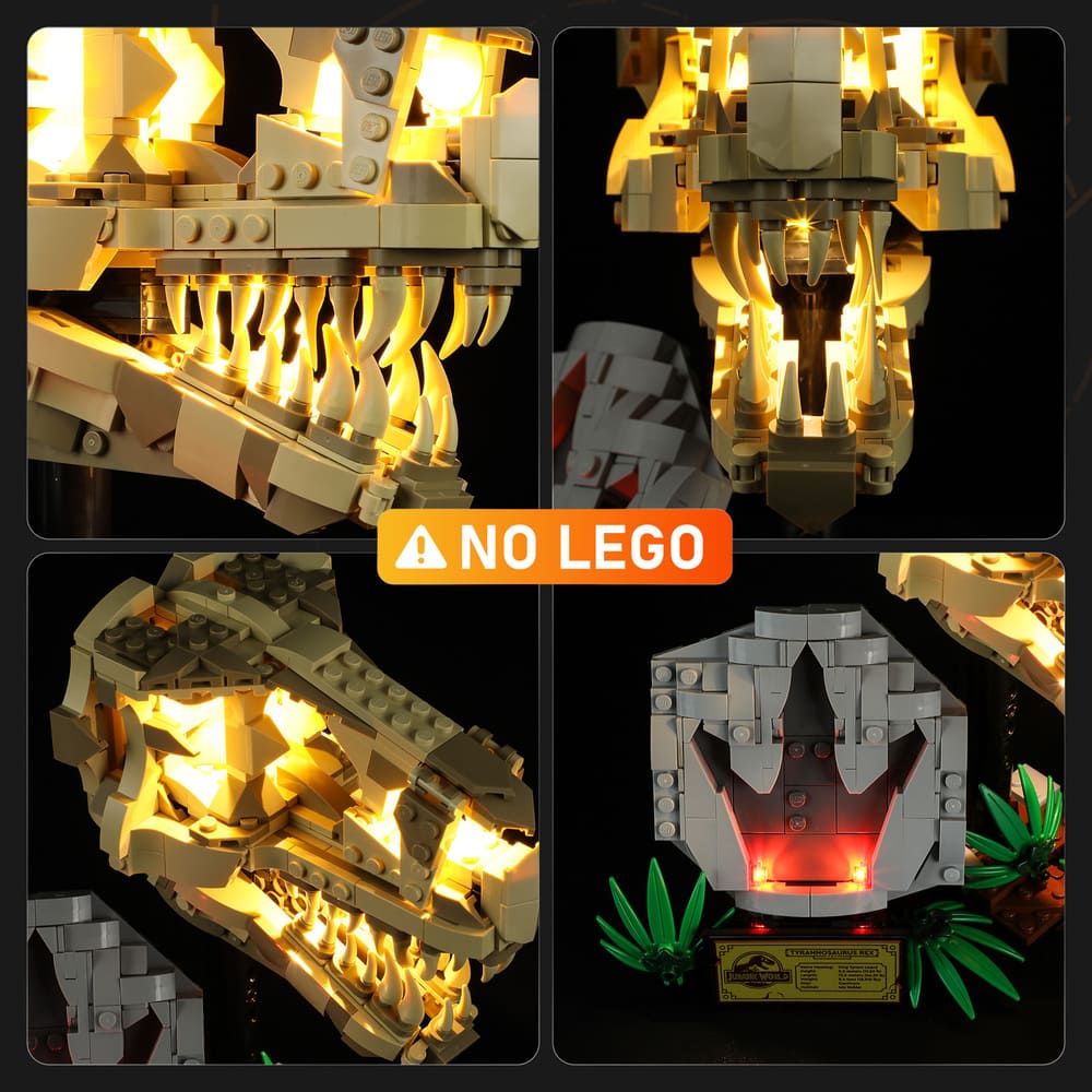 Light Kit for Dinosaur Fossils: T. rex Skull 76964-Lightailing