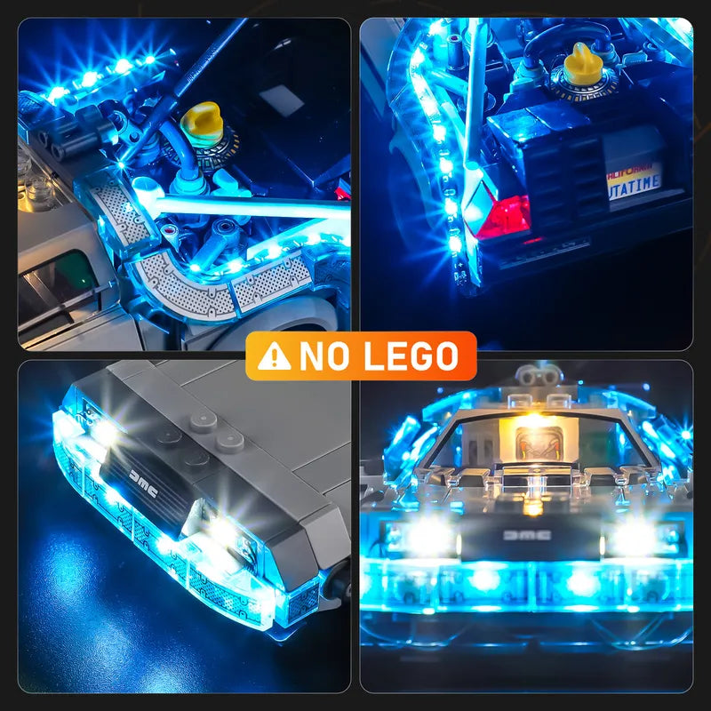 Light Kit for Time Machine from Back to the Future 77256 -Lightailing | Full Glow（High Brightness）