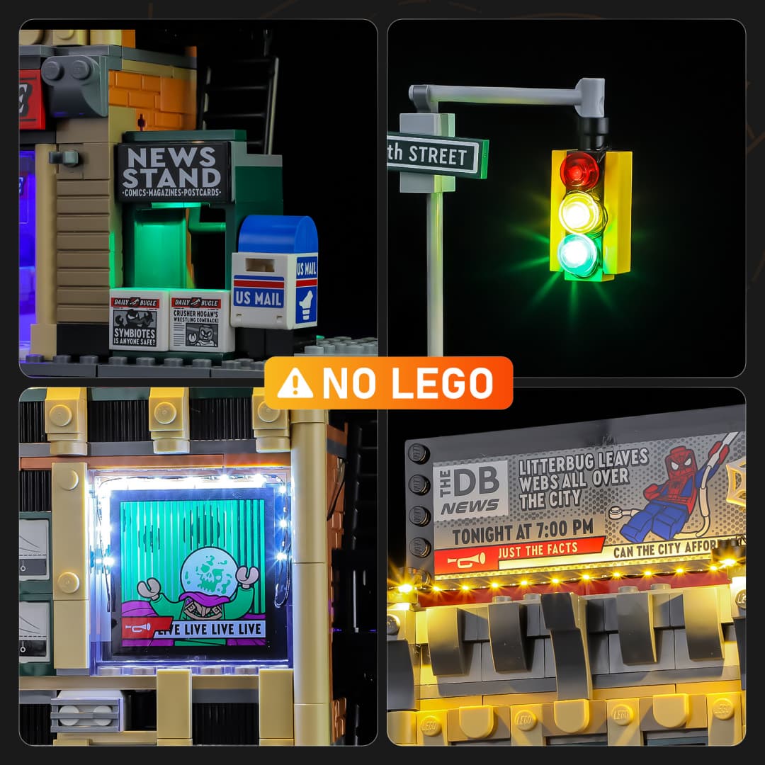 Light Kit for Spider-Man vs. Mysterio: The Daily Bugle 76342 - Lightailing