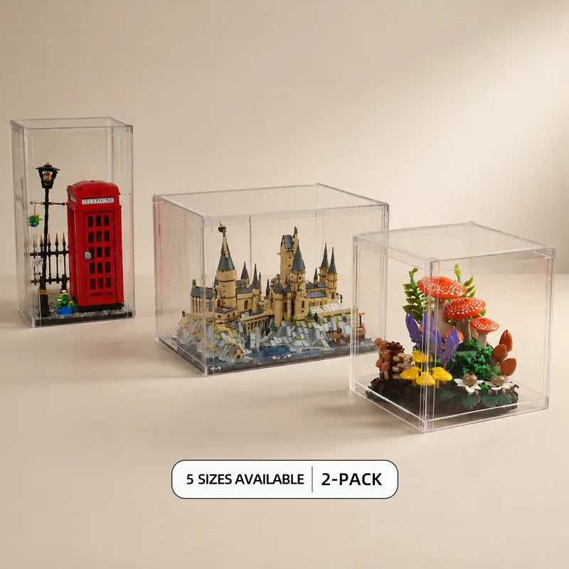 Clear PET Dust Cover for Brick Models – Multiple Sizes | 2 Pack