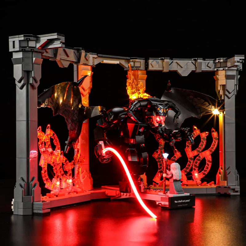 Briksmax Light Kit For The Lord of the Rings: Balrog Book Nook