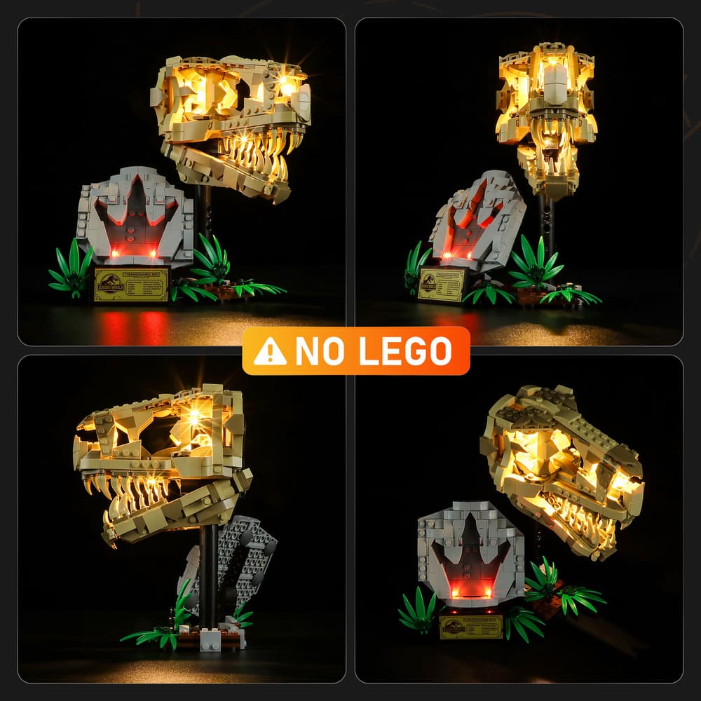 Light Kit for Dinosaur Fossils: T. rex Skull 76964-Lightailing