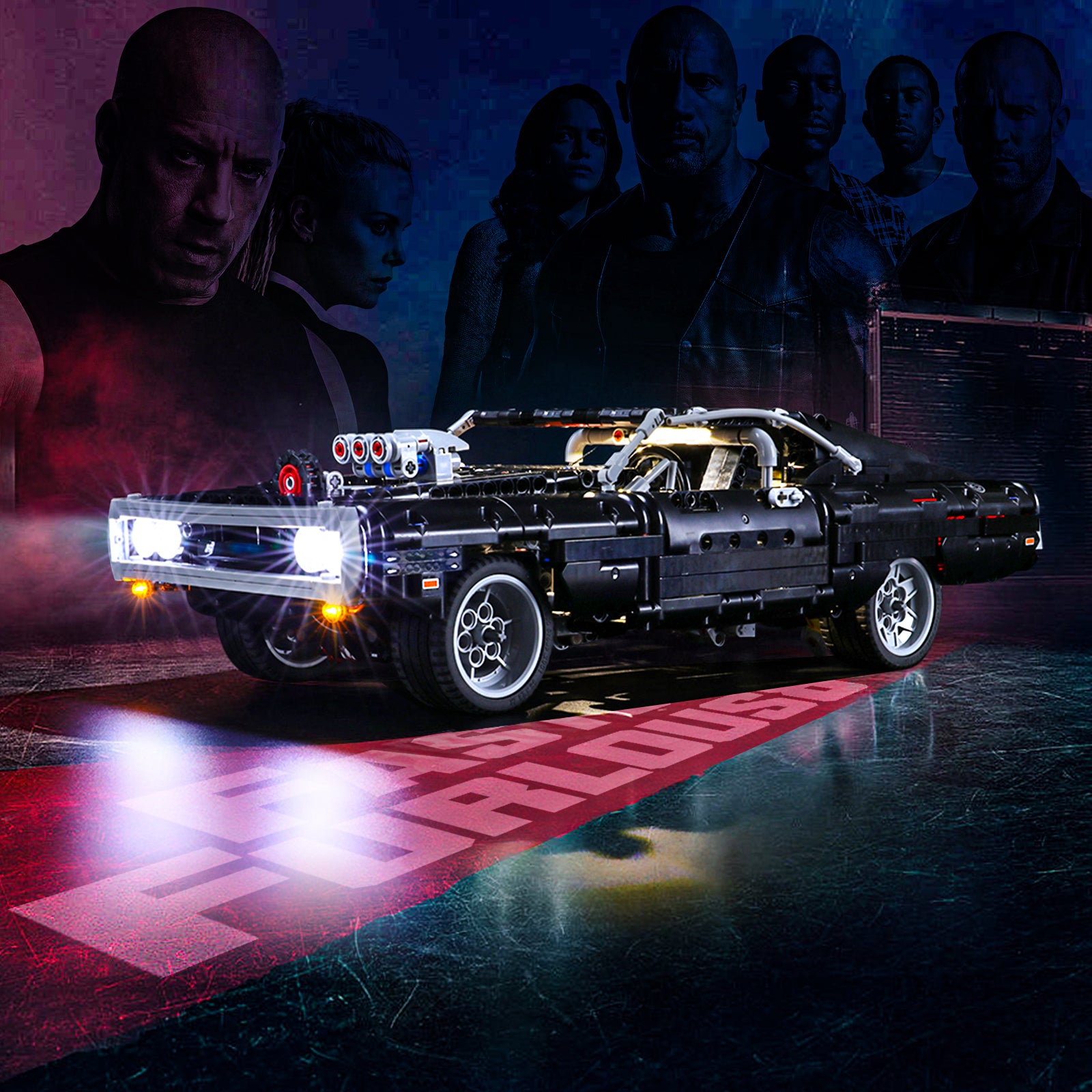Light kit for Dom’s Dodge Charger 42111-Briksmax(Remote Version)