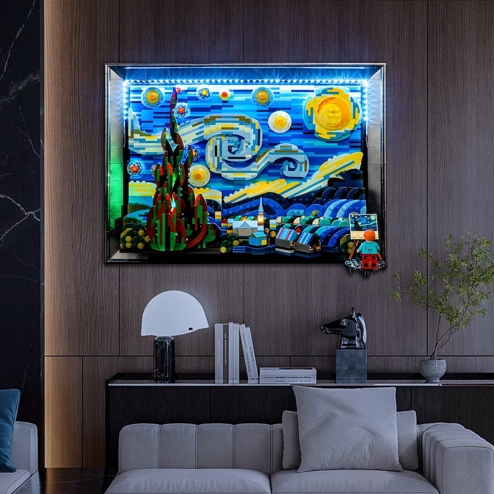 Light Kit For Vincent van Gogh - The Starry Night 21333| Remove Control - Briksmax