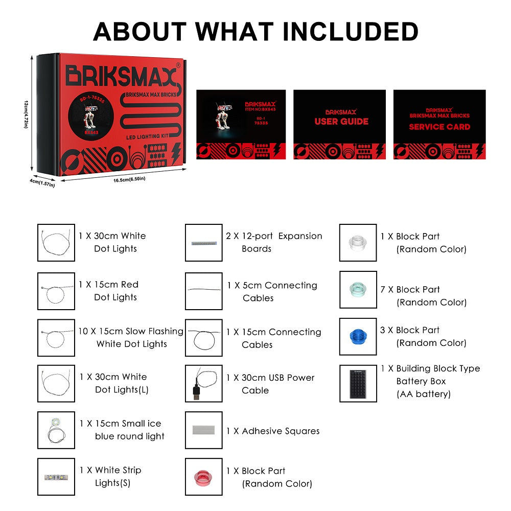 Briksmax Light kit for Star Wars BD-1 75335