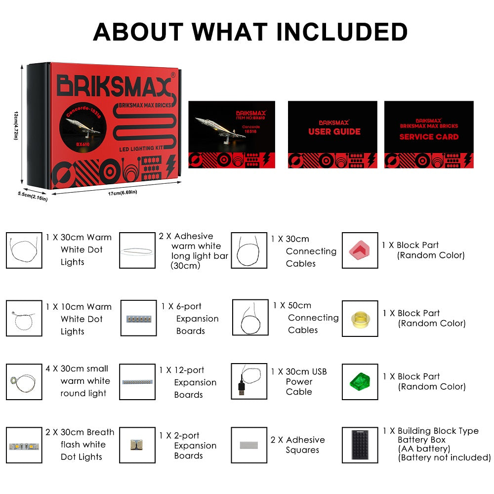 Briksmax Light Kit For LEGO Concorde 10318-11