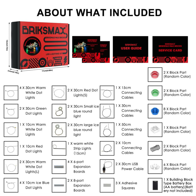 Beleuchtungsset für Ahsoka Ghost &amp; Phantom II 75357-Briksmax