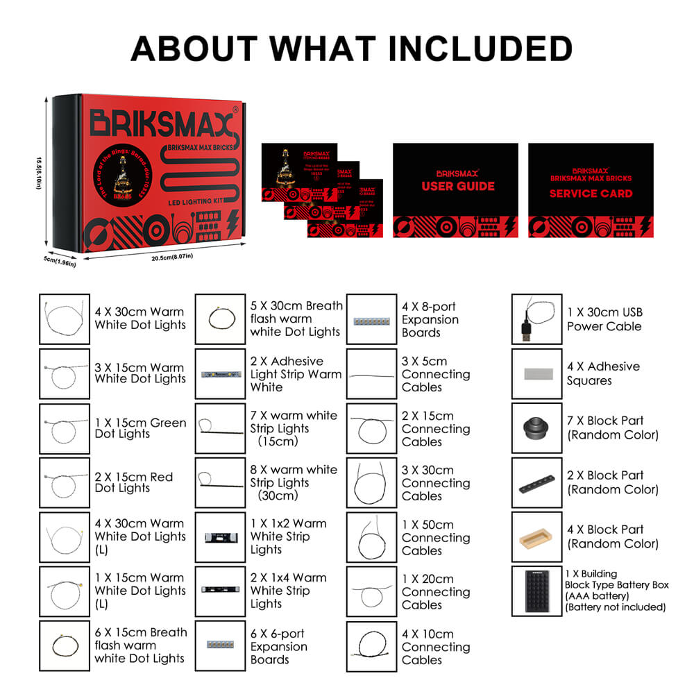 Light Kit for The Lord of the Rings: Barad-dur 10333-Briksmax