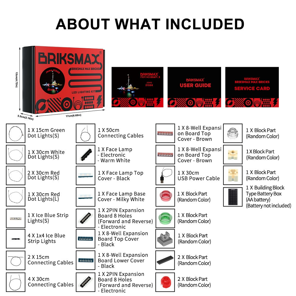 Light Kit For Jaws 21350 - Briksmax 2.0