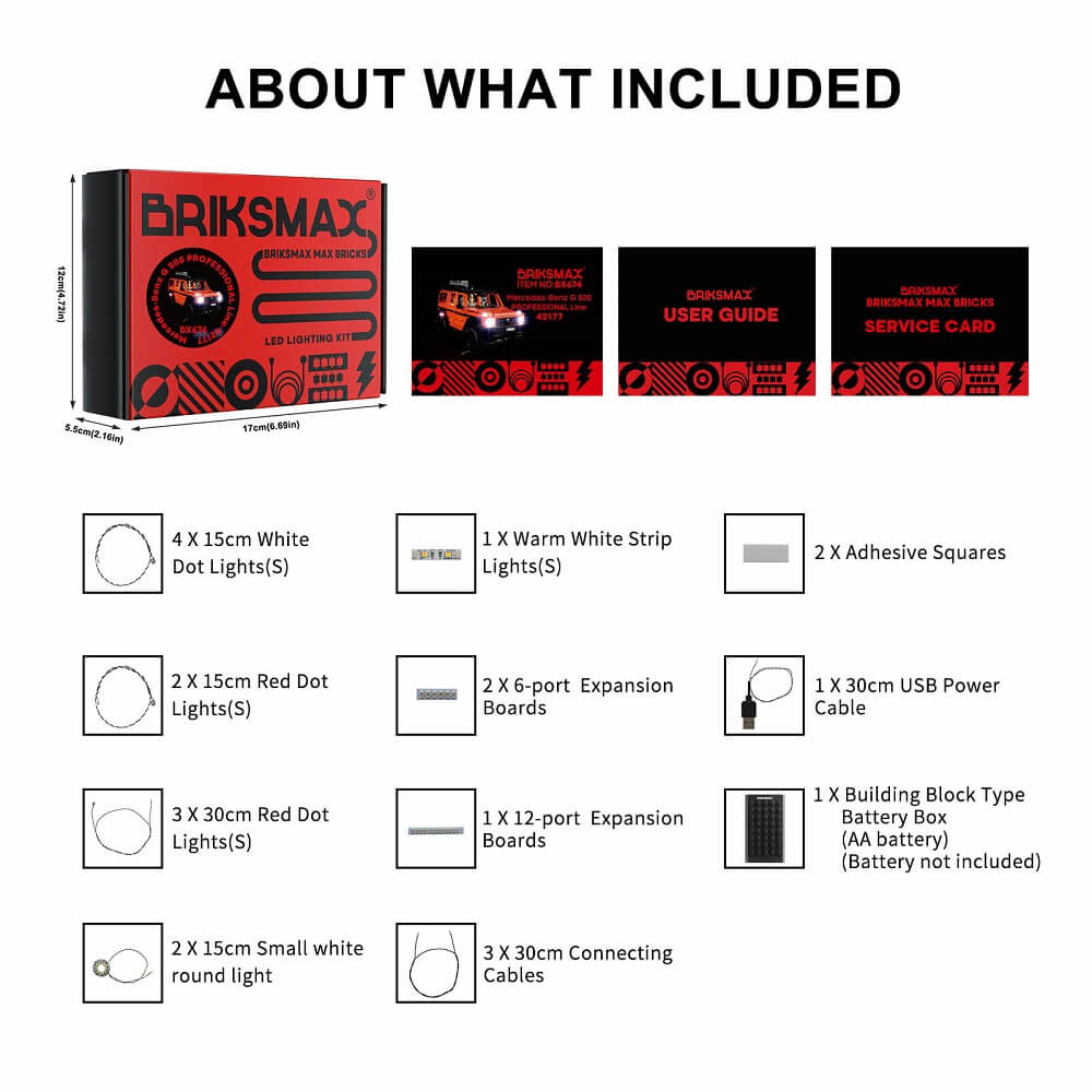 Lichtset für Mercedes-Benz G 500 PROFESSIONAL Linie 42177-Briksmax