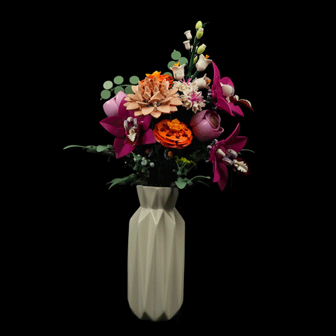 Beleuchtungsset für hübschen rosa Blumenstrauß 10342-Briksmax