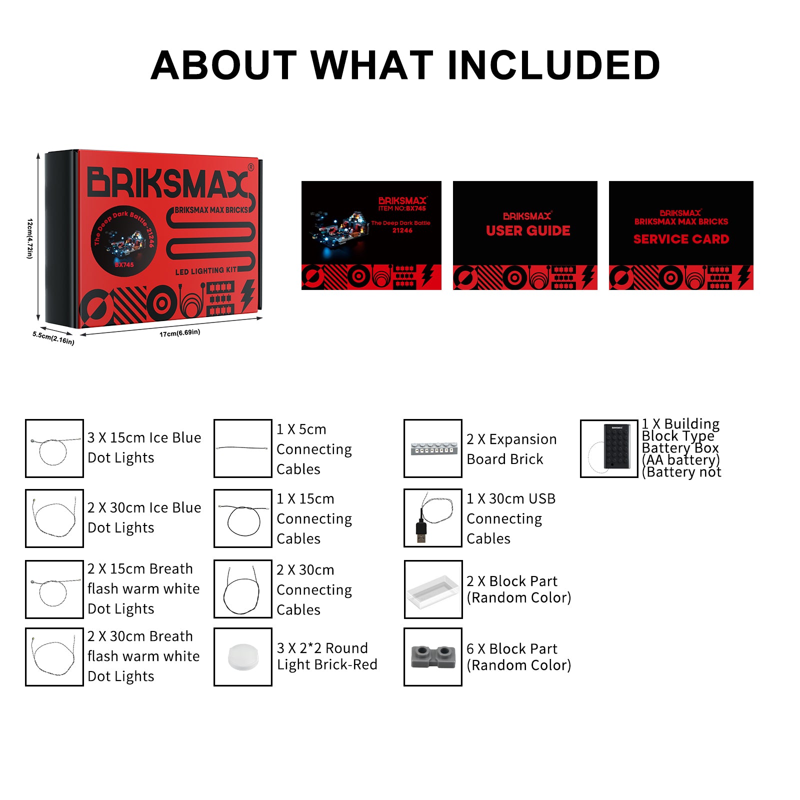 Kit d'éclairage pour The Deep Dark Battle 21246 - Briksmax 2.0
