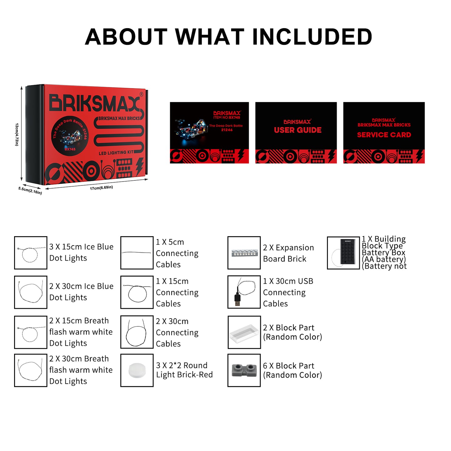 Kit d'éclairage pour The Deep Dark Battle 21246 - Briksmax 2.0