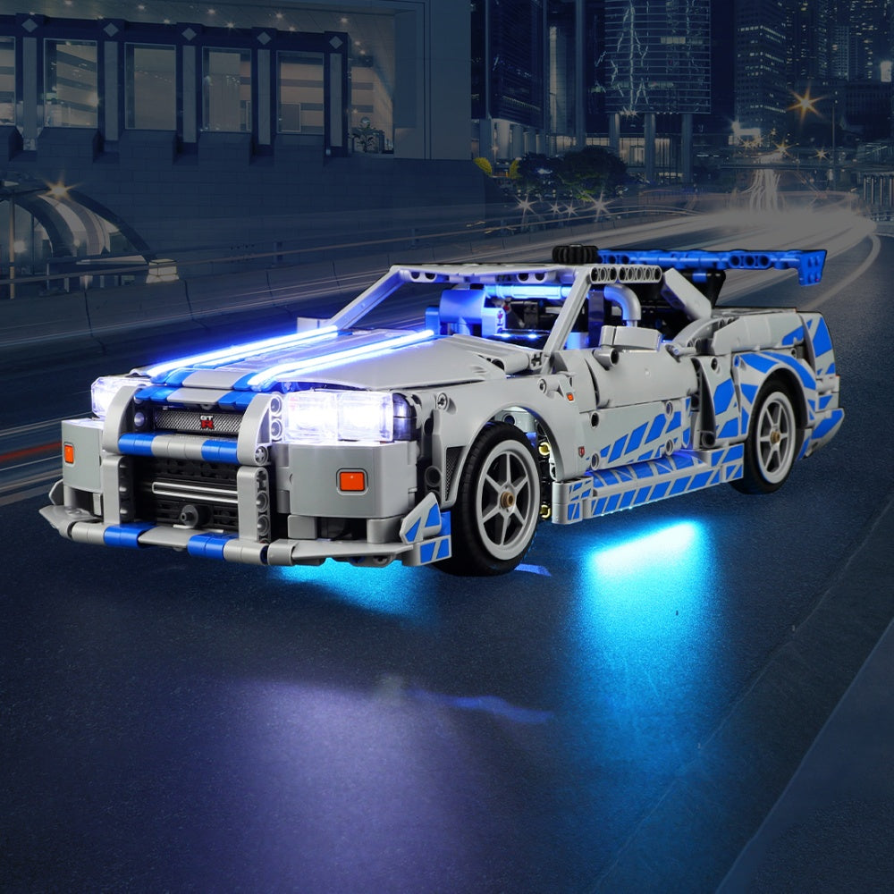 Beleuchtungsset für den Nissan Skyline GT-R (R34) aus 2 Fast 2 Furious (Auto 42210) - Briksmax 2.0