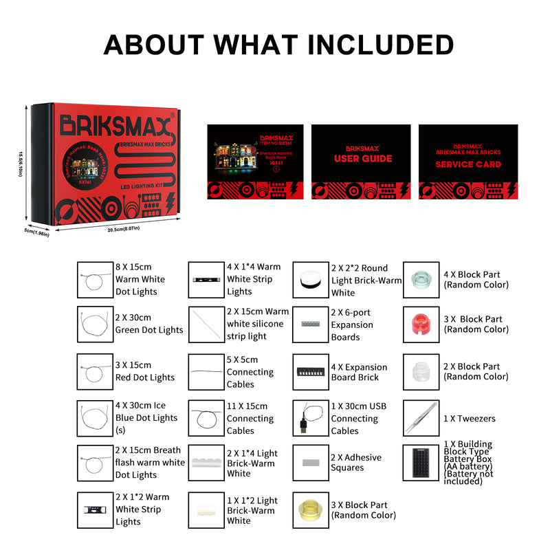 Briksmax 2.0 Light Kit For Sherlock Holmes: Book Nook