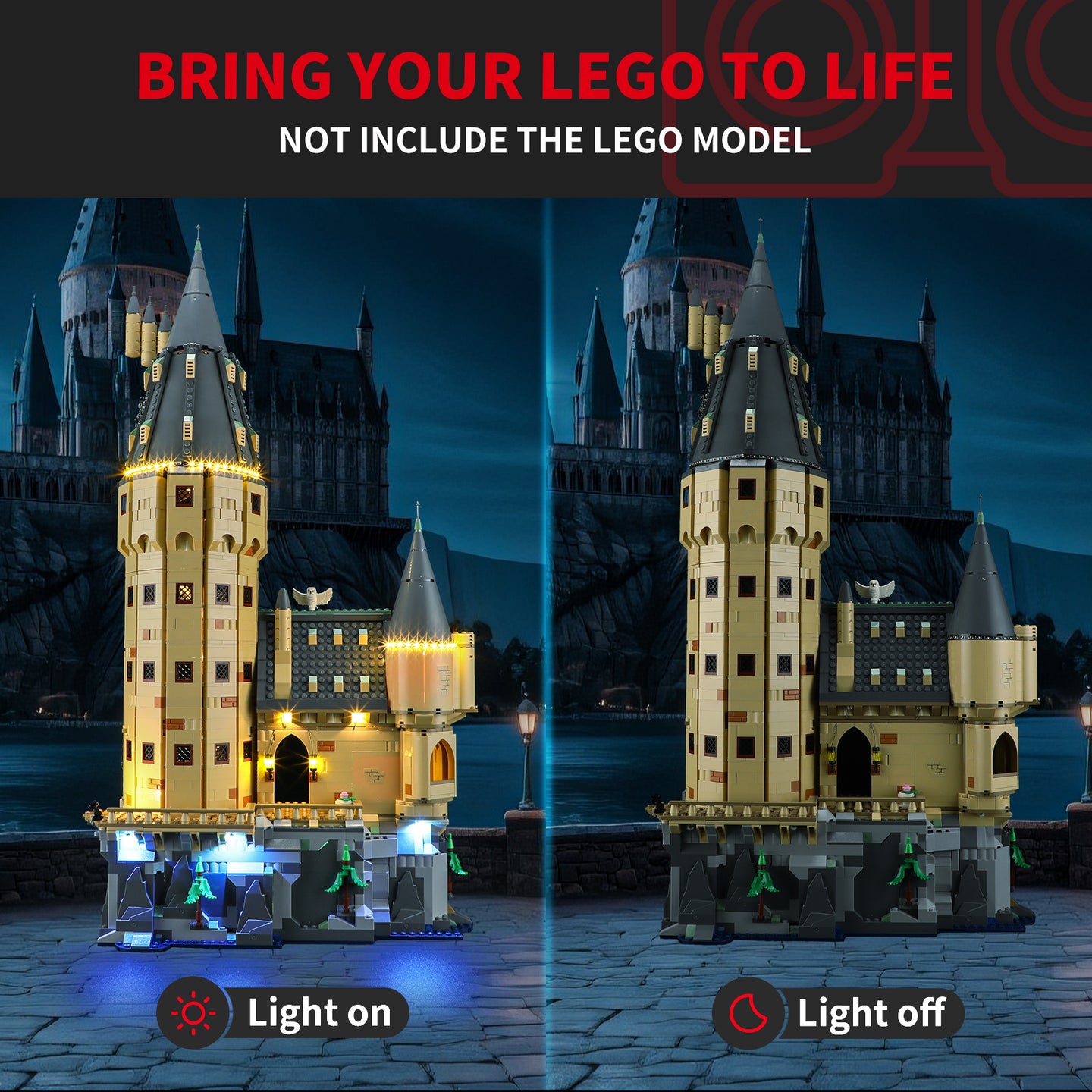 Briksmax 2.0 Light Kit For Hogwarts™ Castle: The Main Tower #76454-3