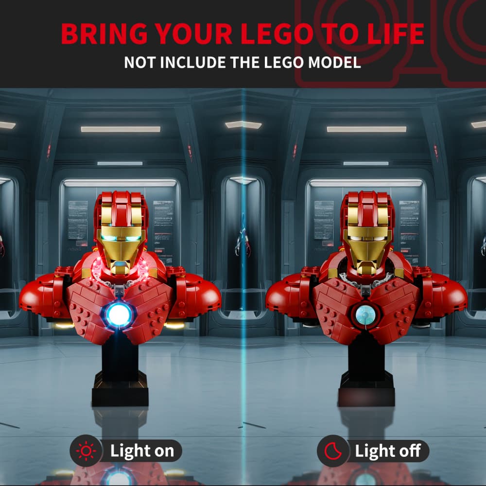 Beleuchtungsset für Iron Man MK4 Büste 76327 - Briksmax 2.0