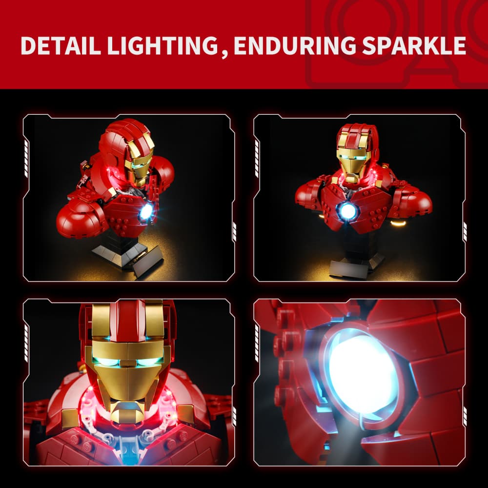 Beleuchtungsset für Iron Man MK4 Büste 76327 - Briksmax 2.0