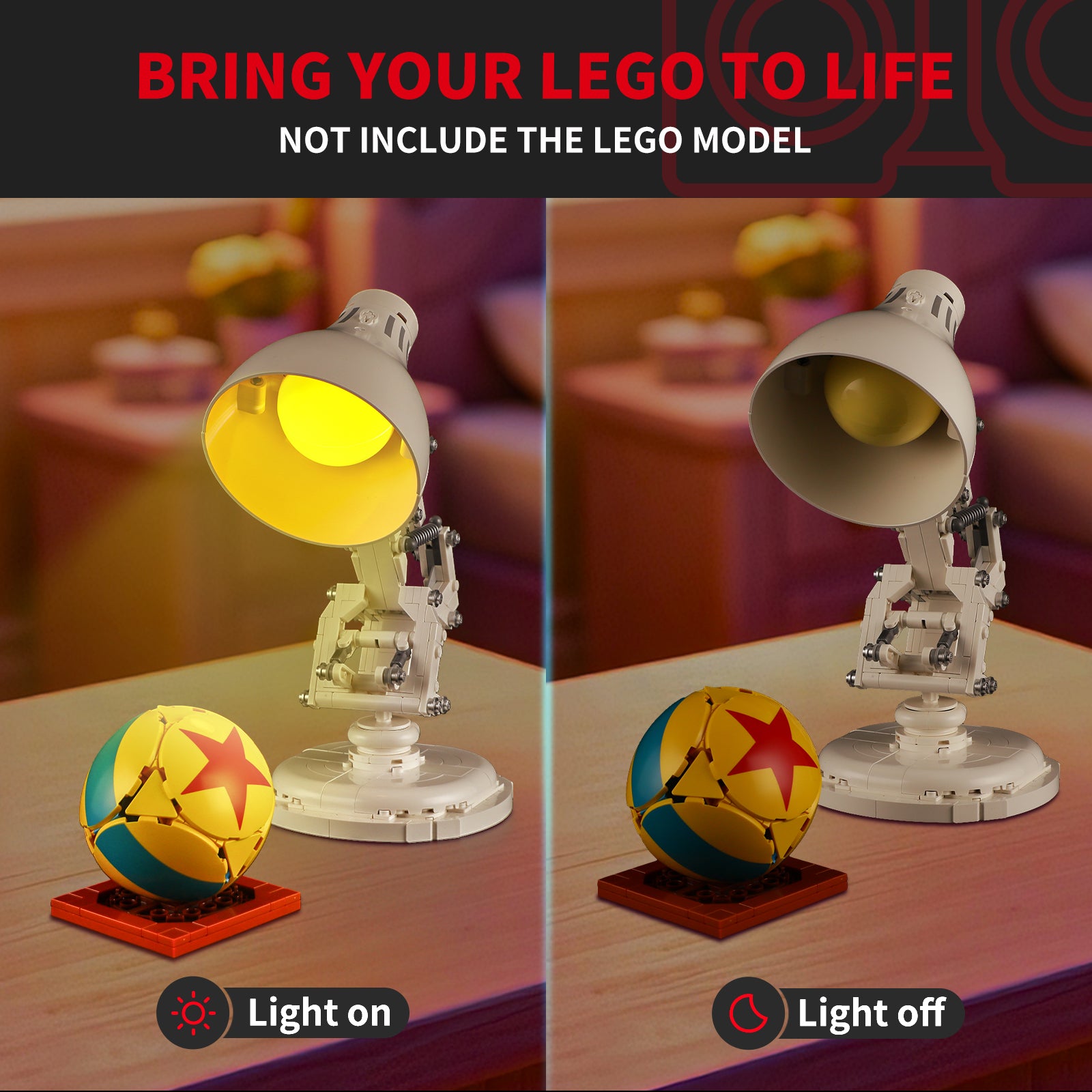 Briksmax  Light Kit For Disney Pixar Luxo Jr. #21357-3