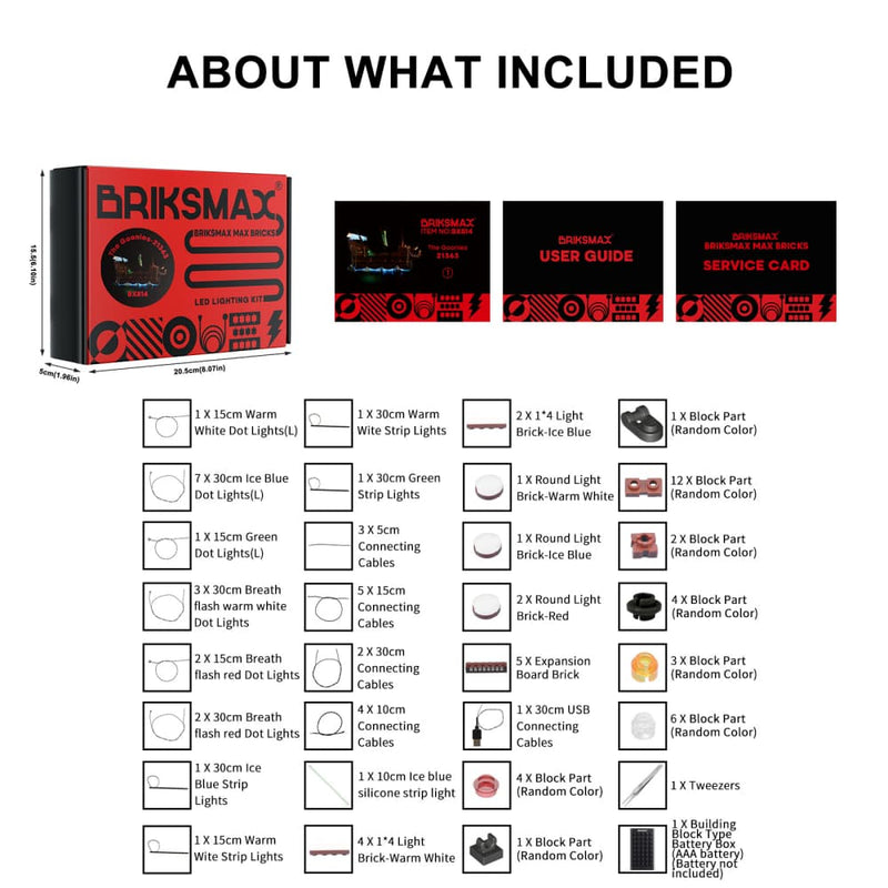 Lichtset für Die Goonies 21363 - Briksmax 2.0
