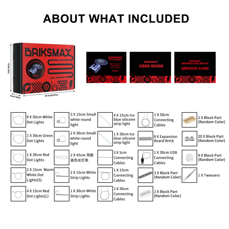 Light Kit for Star Trek: U.S.S. Enterprise NCC-1701-D 10356 - Briksmax【Not Final Price｜Coming Soon】