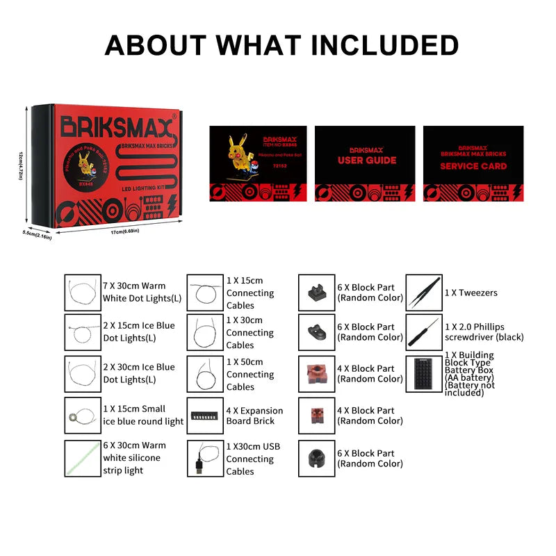 Kit d'éclairage pour Pikachu et Poké Ball 72152 - Briksmax 2.0