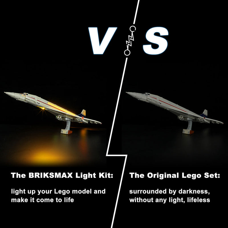 Briksmax Light Kit For LEGO Concorde 10318 – Lightailing