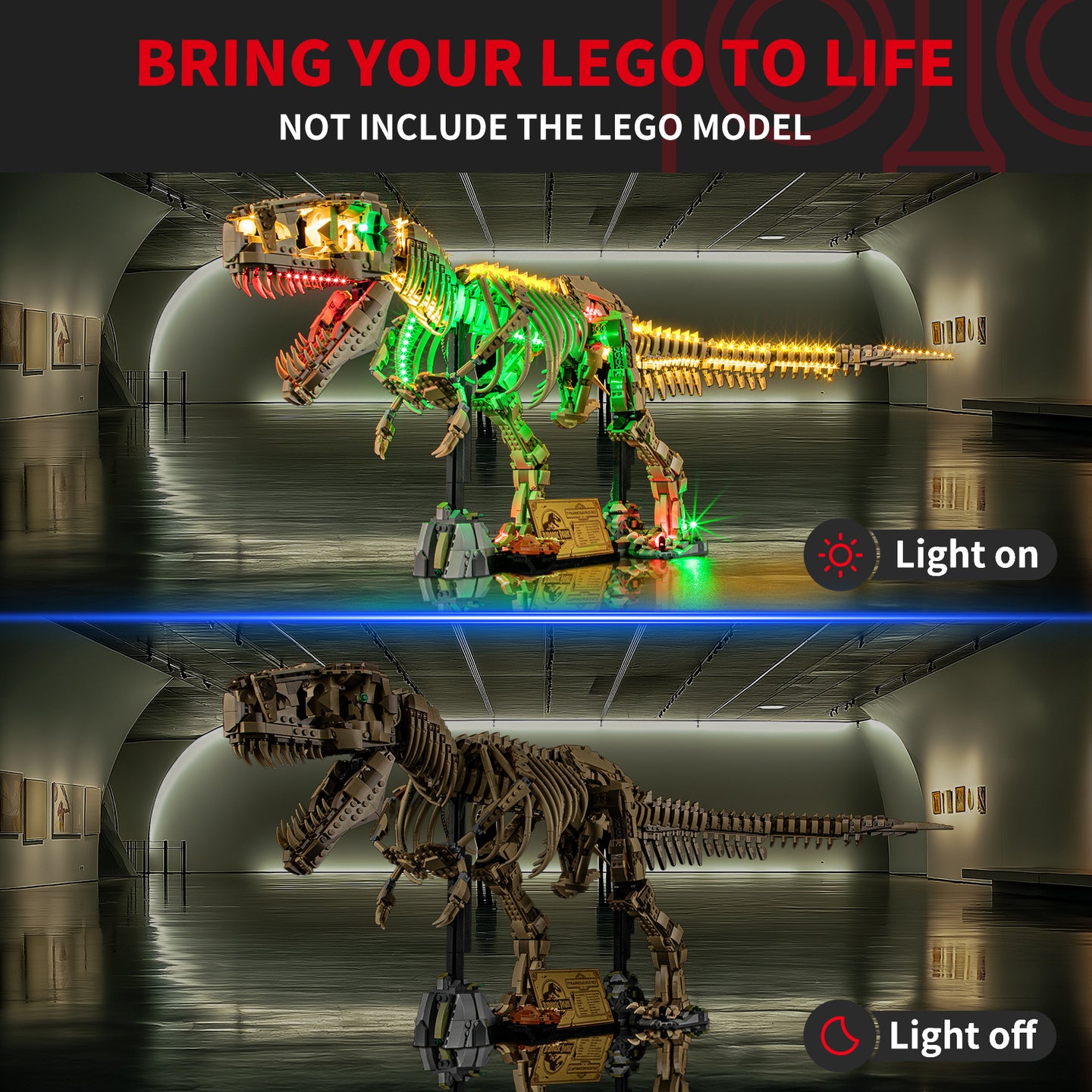 Briksmax 2.0 Light Kit For LEGO Dinosaur Fossils: Tyrannosaurus rex #76968 -3