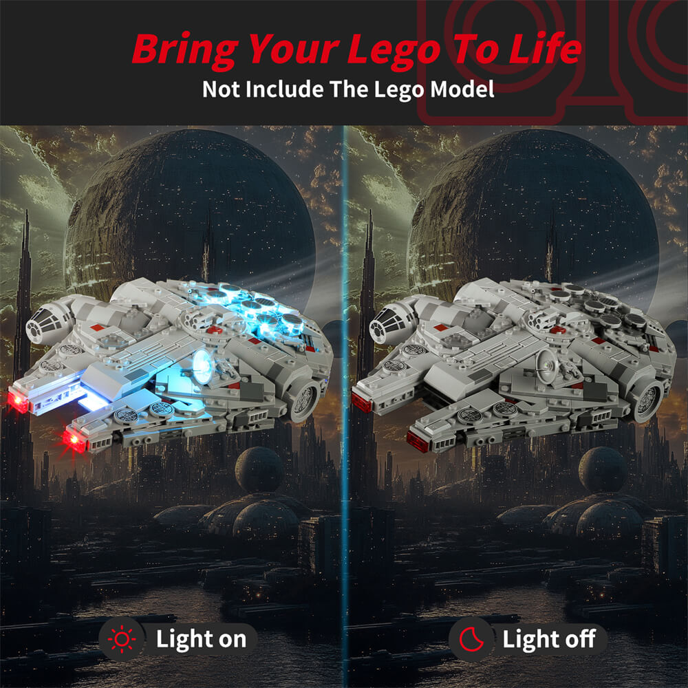 Briksmax 2.0 Light Kit For Millennium Falcon 75375-3