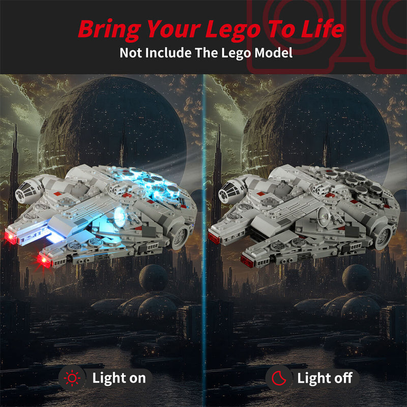 Briksmax 2.0 Light Kit For Millennium Falcon 75375-3