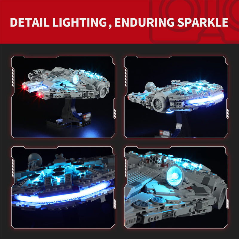 BriksMax LED Light Kit for LEGO Millennium Falcon 75375