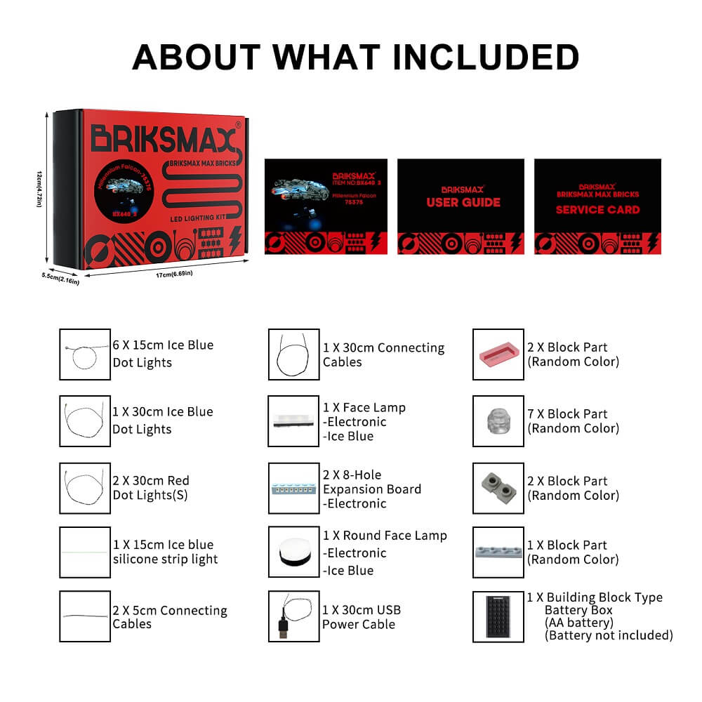 Briksmax 2.0 Light Kit For Millennium Falcon 75375-9
