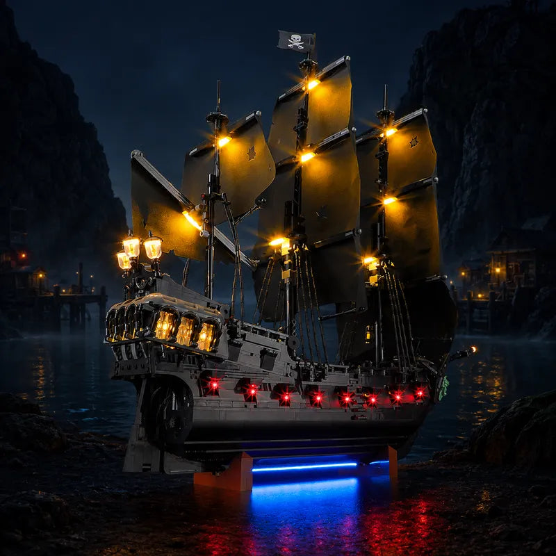 Light Kit for Captain Jack Sparrow's Pirate Ship 10365| Crimson Glow | Lightailing