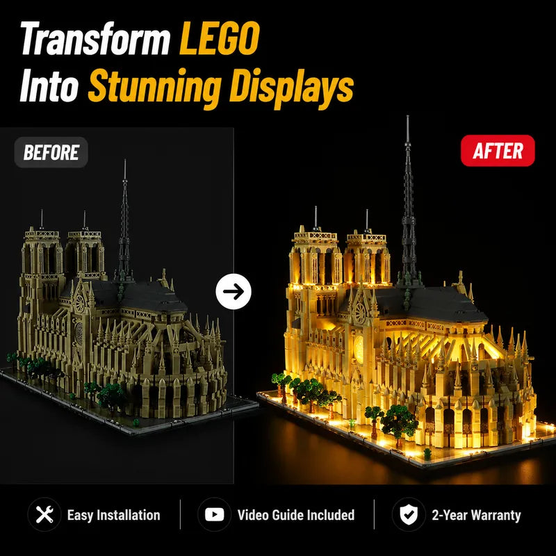 Kit d'éclairage pour Notre-Dame de Paris 21061-Lightailing