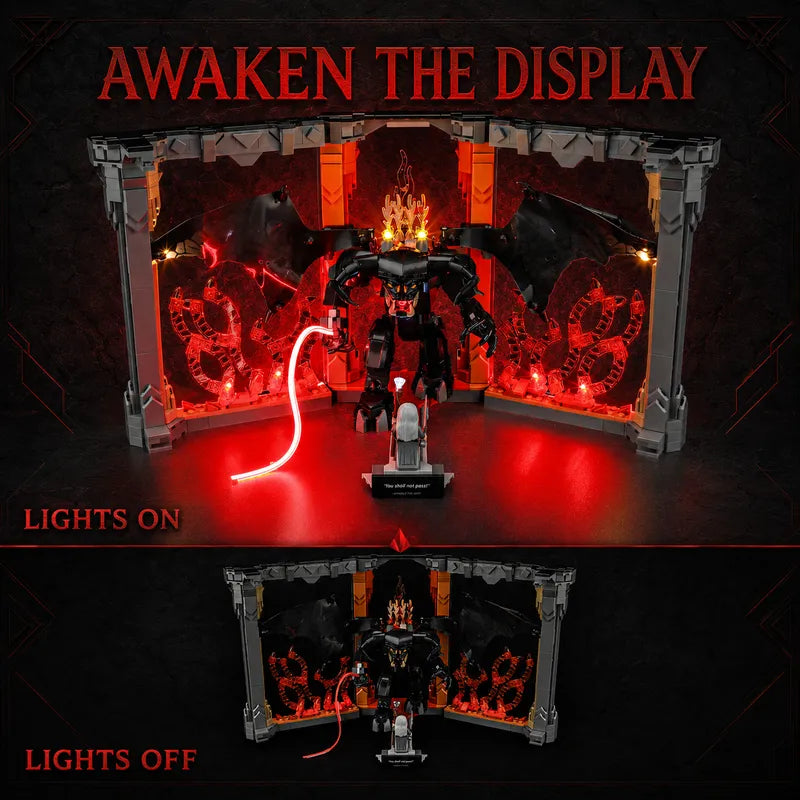 Light Kit for The Lord of the Rings: Balrog Book Nook 10367 - Briksmax