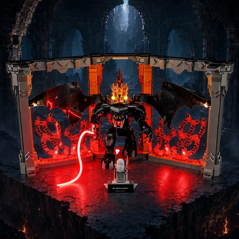 Light Kit for The Lord of the Rings: Balrog Book Nook 10367 - Briksmax