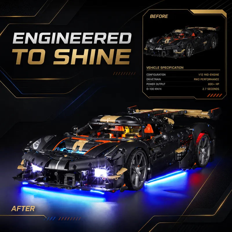 Light kit for Koenigsegg Sadair's Spear 42232 | Lightailing