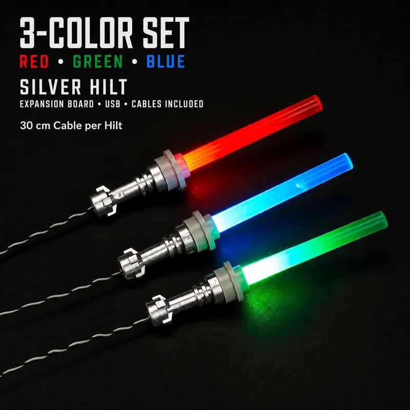 Kit de LED Sabre Laser Star Wars – Rouge / Vert / Bleu + Carte d'extension, USB et Câbles