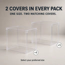 Clear PET Dust Cover for Brick Models – Multiple Sizes | 2 Pack