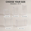 Clear PET Dust Cover for Brick Models – Multiple Sizes | 2 Pack