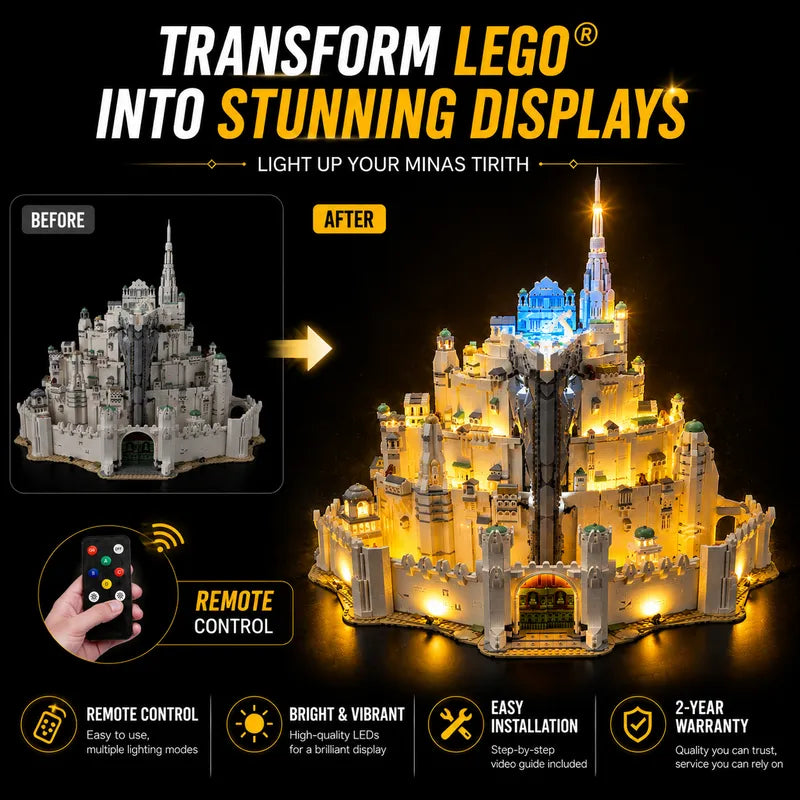 Remote Light kit for The Lord of the Rings: Minas Tirith 11377 - Lightailing