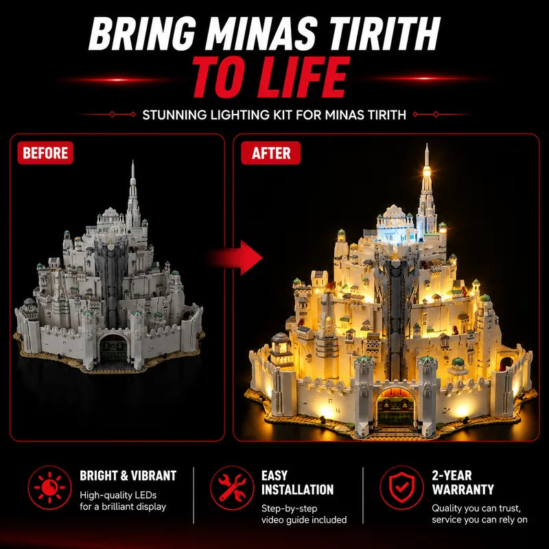 Light kit for The Lord of the Rings: Minas Tirith 11377 - Briksmax 2.0